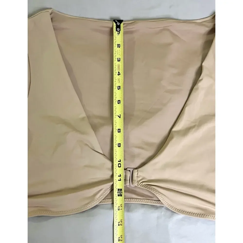SKIMS 3X Recycled Swim Long Sleeve Crop Top Shrug Ochre Arm Coverage Sleeves NWT